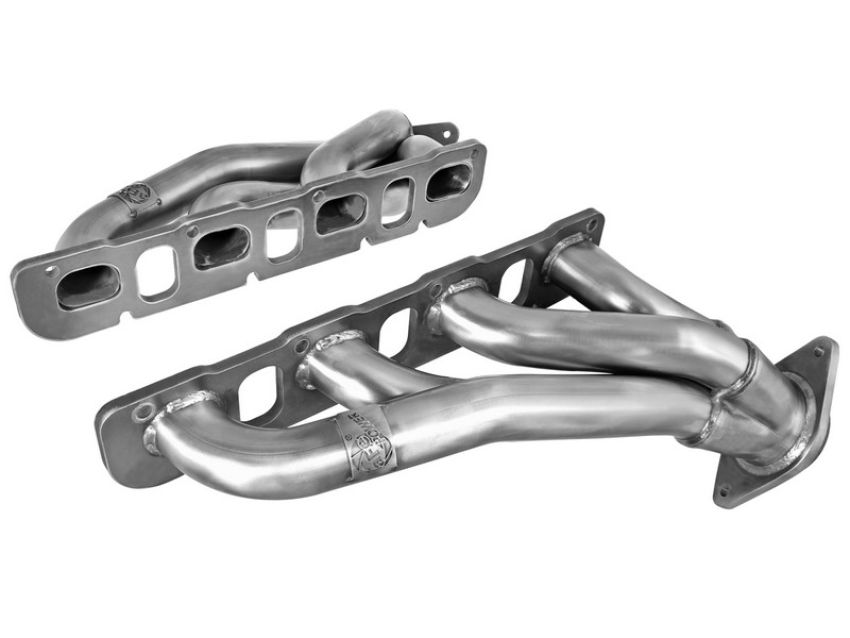 aFe Power 48-42002 Twisted Steel 409 Stainless Steel Short Tube Header