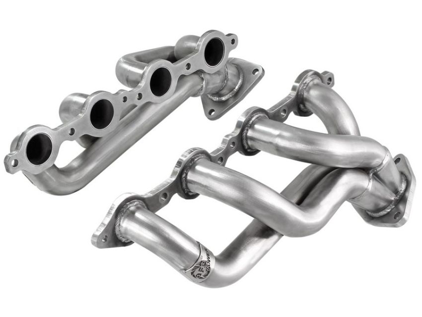 aFe Power 48-44001 Twisted Steel 409 Stainless Steel Short Tube Header