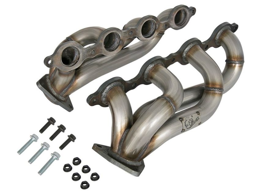 aFe Power 48-44003 Twisted Steel 409 Stainless Steel Short-Tube Header