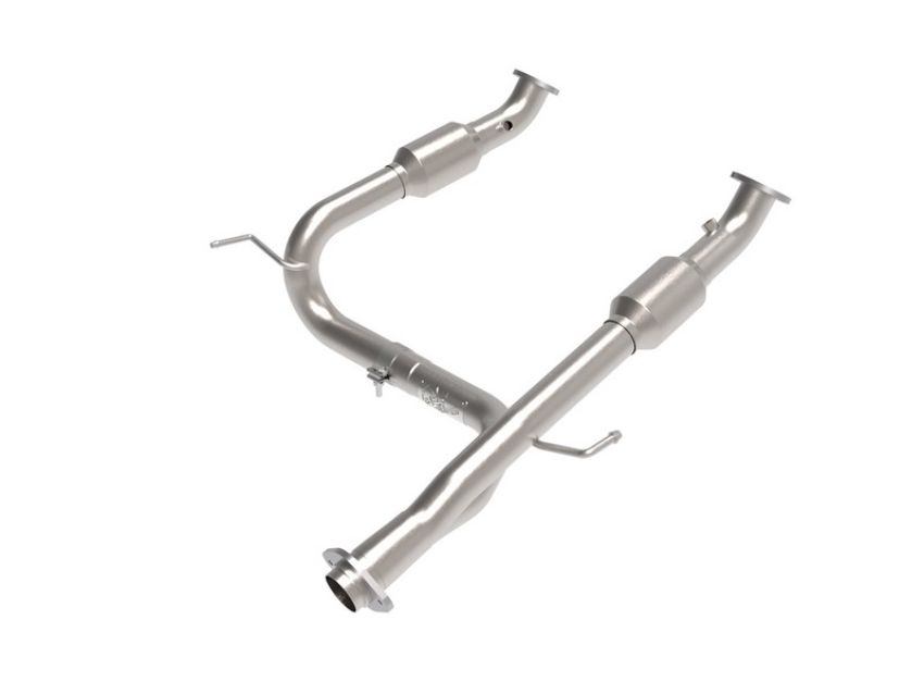 aFe Power 48-46006-RC Twisted Steel Y-Pipe 2-1/2 to 3 IN 409 Stainless Steel