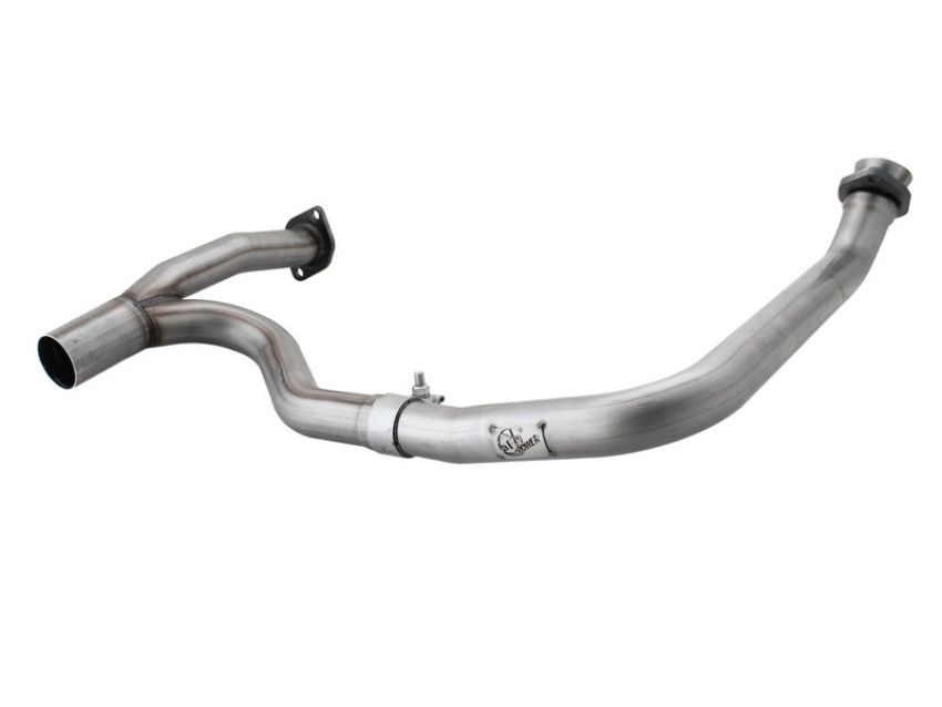 aFe Power 48-46208 Twisted Steel 2 IN to 2-1/2 IN 409 Stainless Steel Street Series Y-Pipe