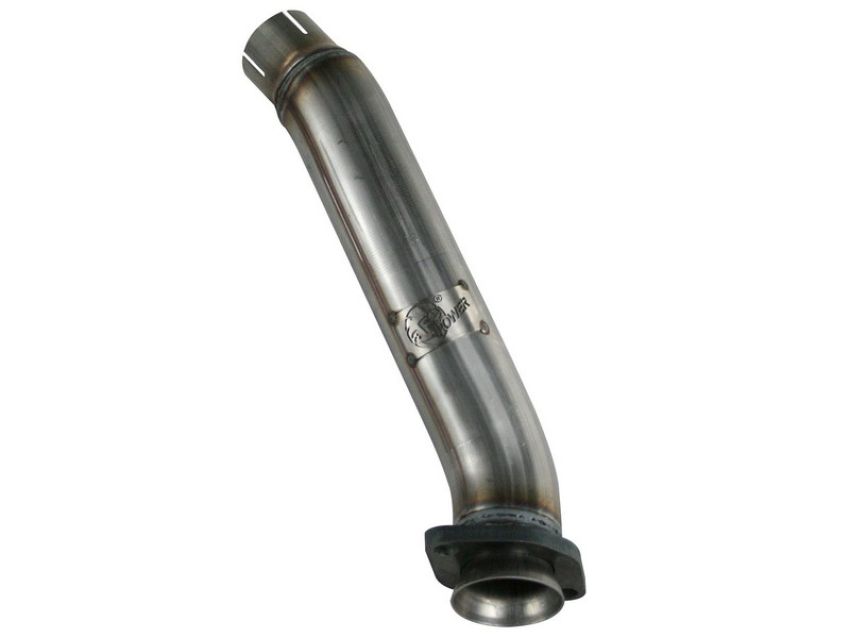 aFe Power 48-46209 Twisted Steel 2-1/2 IN 409 Stainless Steel Loop-Delete Downpipe