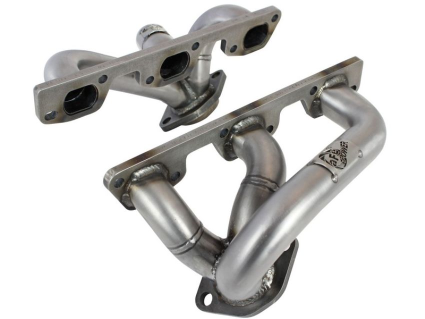 aFe Power 48-48023 Twisted Steel 409 Stainless Steel Short Tube Header