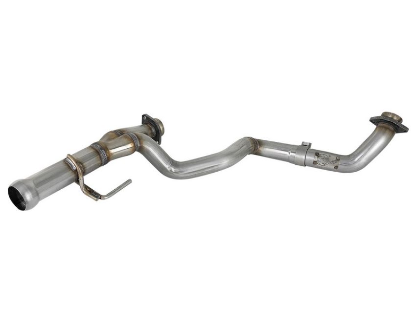 aFe Power 48-48026 Twisted Steel 2-1/4 IN to 2-1/2 IN 409 Stainless Steel Street Series Y-Pipe