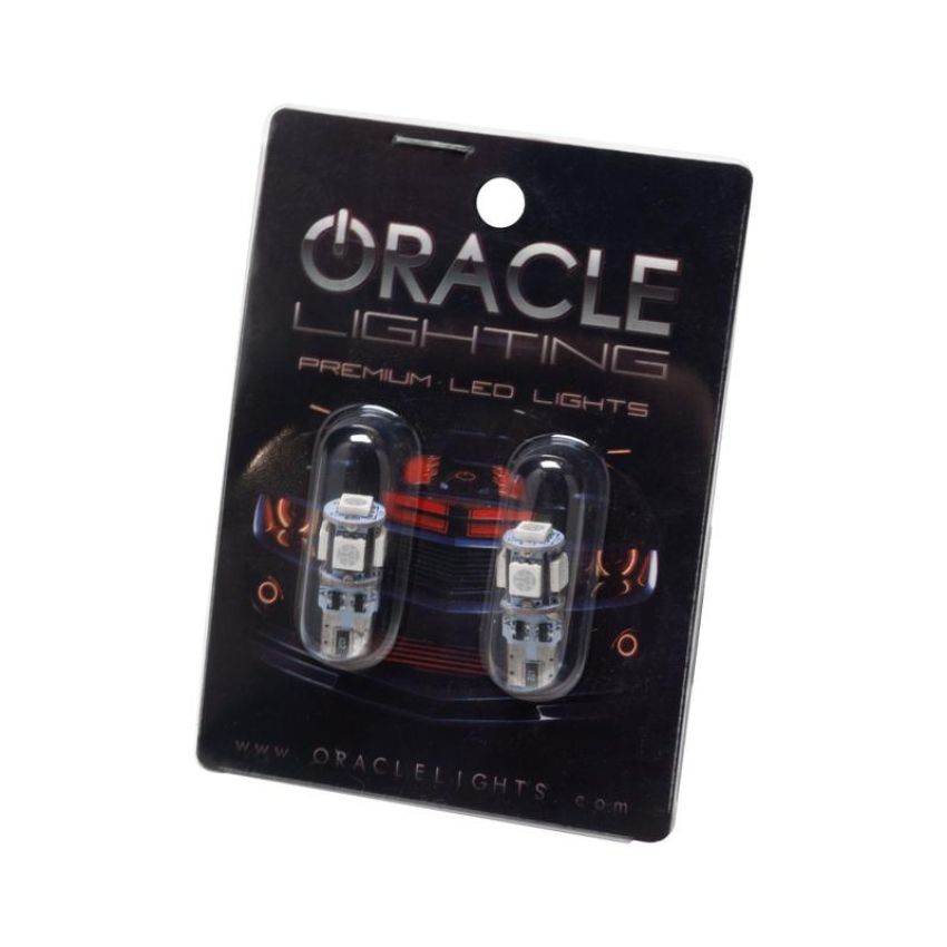 Oracle Lighting 4801-003 T10 5 LED 3 Chip SMD Bulbs, Red, Pair