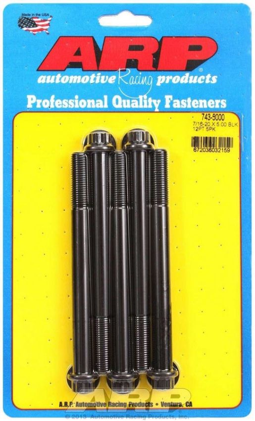 ARP ARP743-5000 Bolt Kit - 12pt 5pk 7/16-20 x 5.000