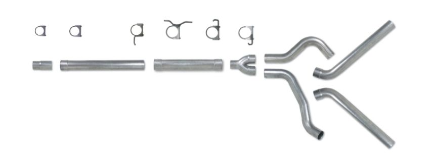 Diamond Eye Performance K4312A-RP Diamond Eye KIT 4in CB MFLR RPLCMENT PIPE DUAL AL: 94-97 FORD 7.3L F250/F350 PWRSTROKE