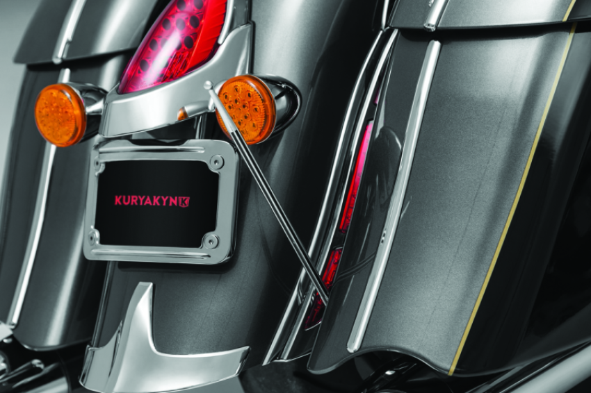 Kuryakyn 862 Billet Antenna Round/Grooved Black & Raw