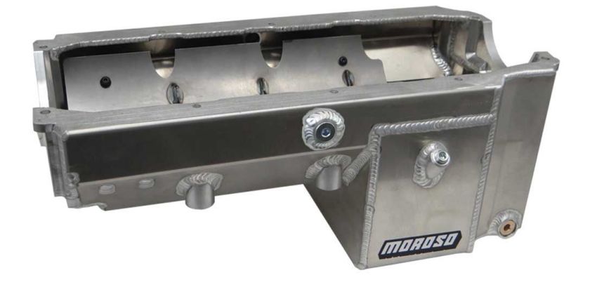 Moroso 21247 Dart/Rocket Small Block (w/Double Power Kick Outs) Wet Sump 8qt 8.5in Aluminum Oil Pan