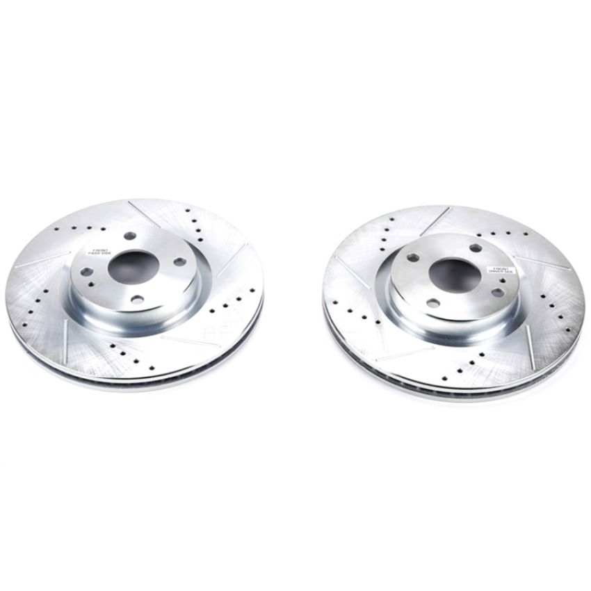 PowerStop JBR1724XPR PowerStop Evolution Performance Drilled, Slotted & Plated Brake Rotor Pair