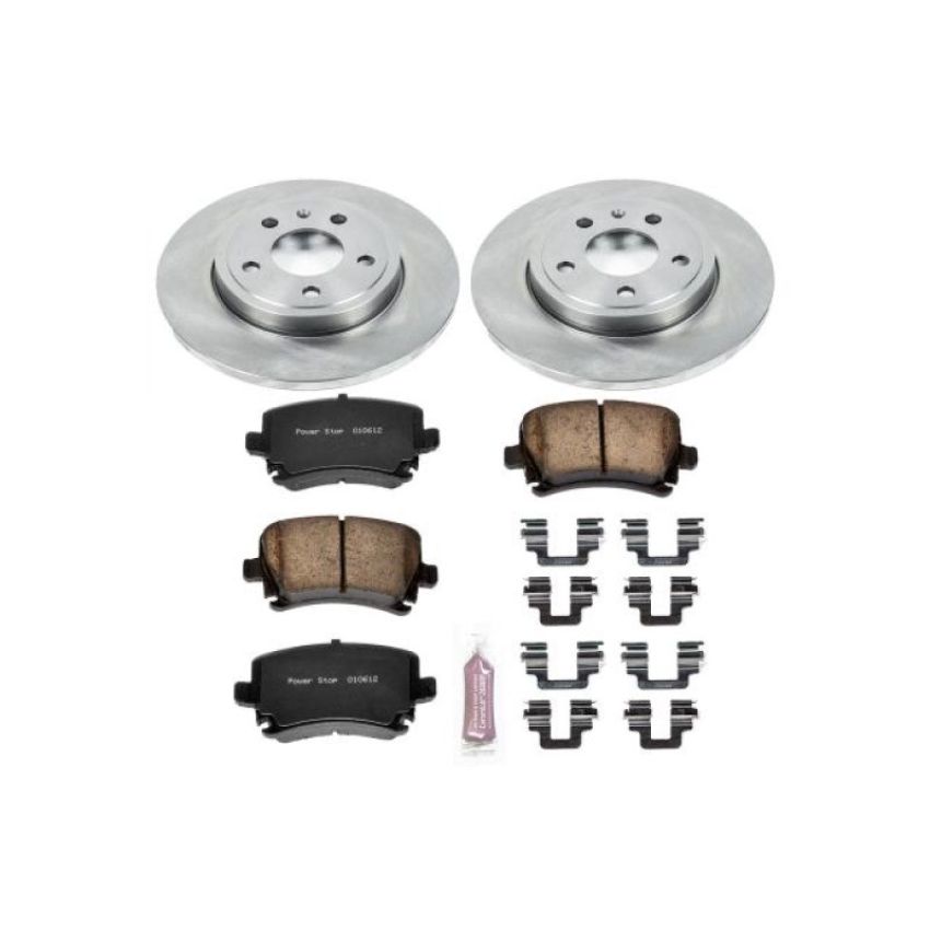PowerStop KOE4624 OE Stock Replacement Low-Dust Ceramic Brake Pad and Rotor Kit