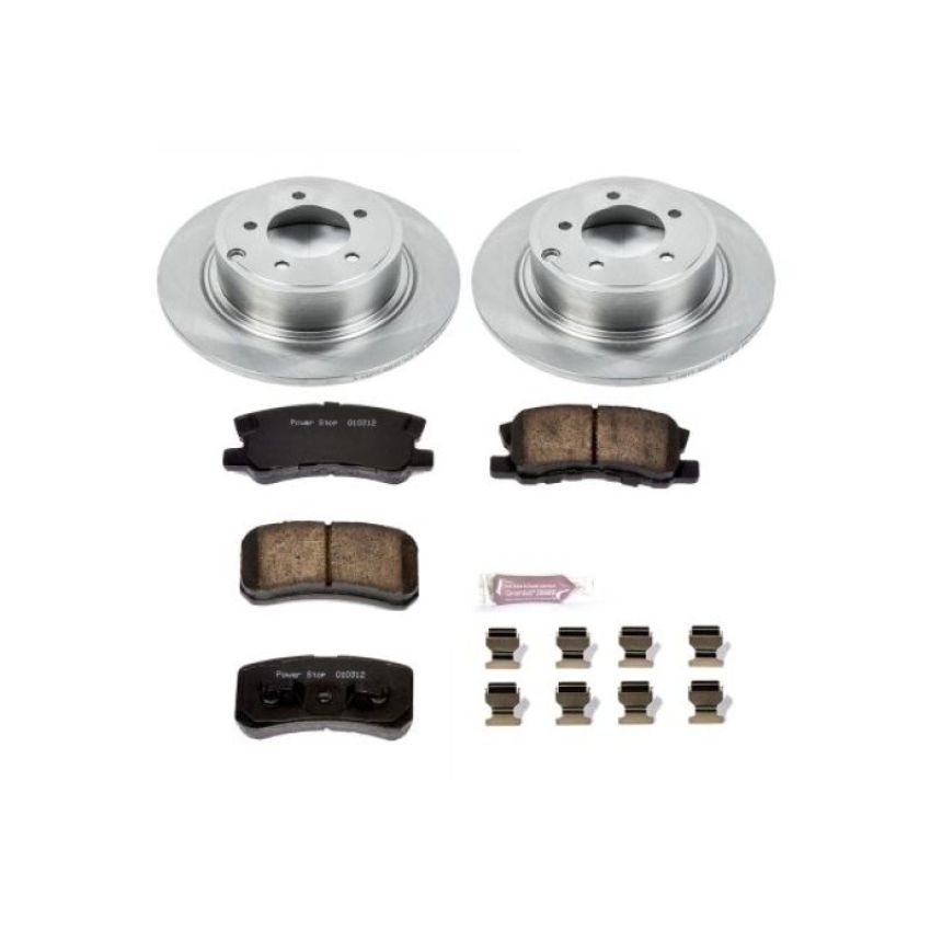PowerStop KOE1630 OE Stock Replacement Low-Dust Ceramic Brake Pad and Rotor Kit