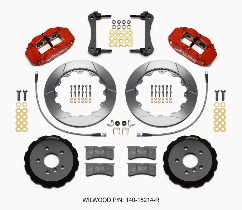 Wilwood 140-15214-R Narrow Superlite 6R Front Hat Kit 12.88in Red 2014-2015 Mini Cooper w/Lines