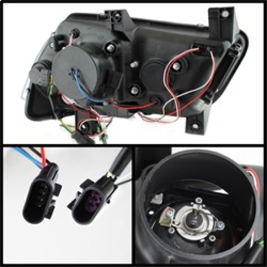 SPYDER 5074188 Projector Headlights - Light Tube - DRL - Black