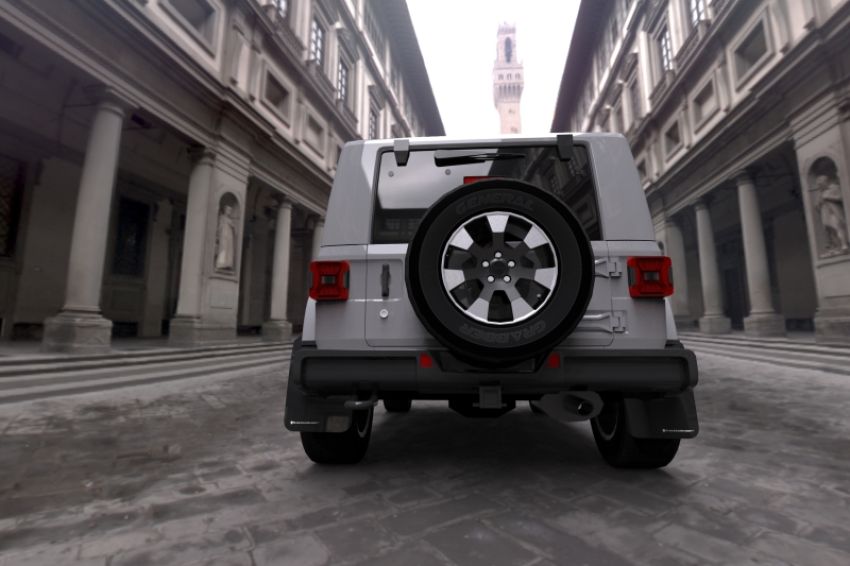 Rally Armor MF54-UR-BLK/WH Black Mud Flap/White Logo