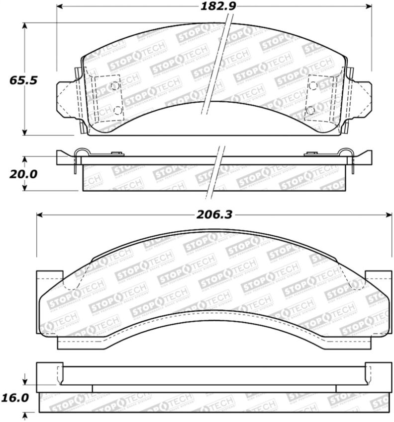 Stoptech 308.05430 Street Brake Pads - Rear