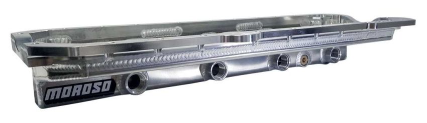 Moroso 20939 Toyota 2JZ-GE/2JZ-GTE -12 AN Fittings Aluminum Dry Sump Oil Pan