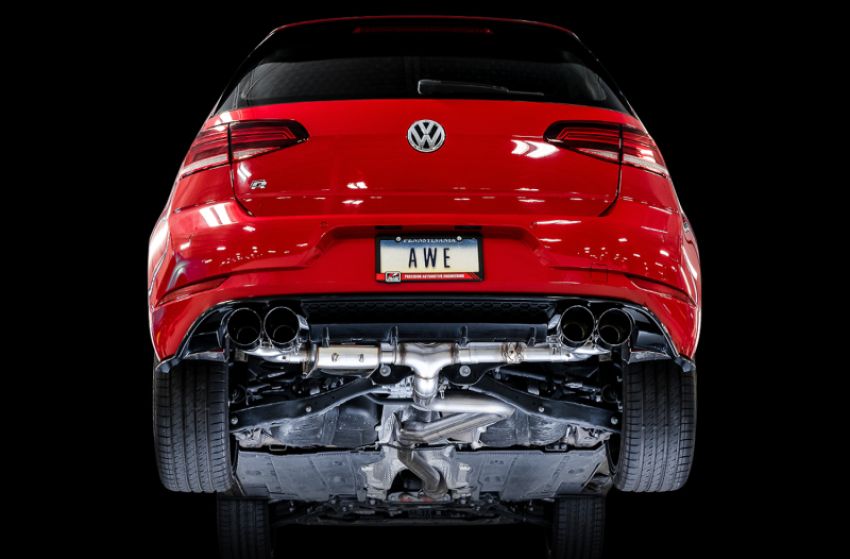 AWE Tuning 3025-42066 Volkswagen Golf R MK7.5 SwitchPath Exhaust w/Chrome Silver Tips 102mm