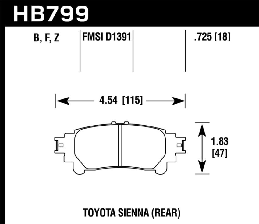 Hawk Performance HB799Z.597 Performance Ceramic Disc Brake Pad