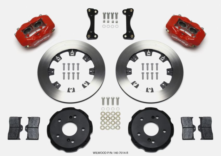 Wilwood 140-7014-R Forged Dynalite Front Hat Kit 12.19in Red 02-06 Acura RSX-5 Lug