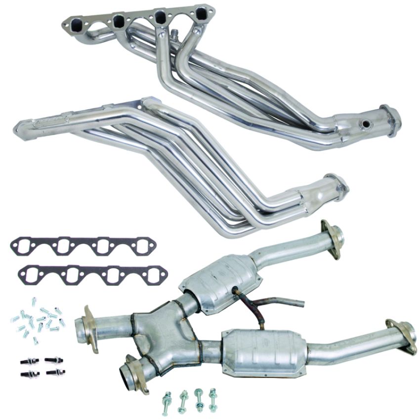 BBK 15193 94-95 Ford Mustang 5.0L 1-5/8 Long Tube Headers w/High Flow Catted X-Pipe (Silver Ceramic)