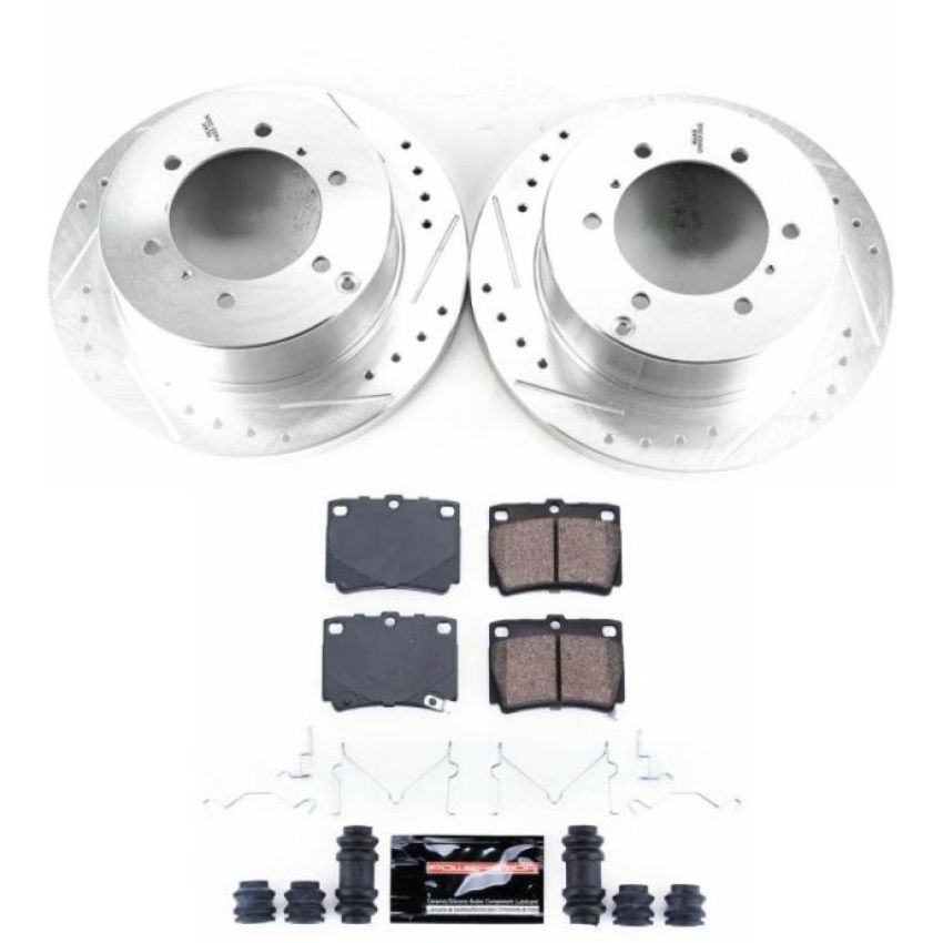 PowerStop K5160 Z23 Daily Driver Carbon-Fiber Ceramic Brake Pad and Drilled & Slotted Rotor Kit