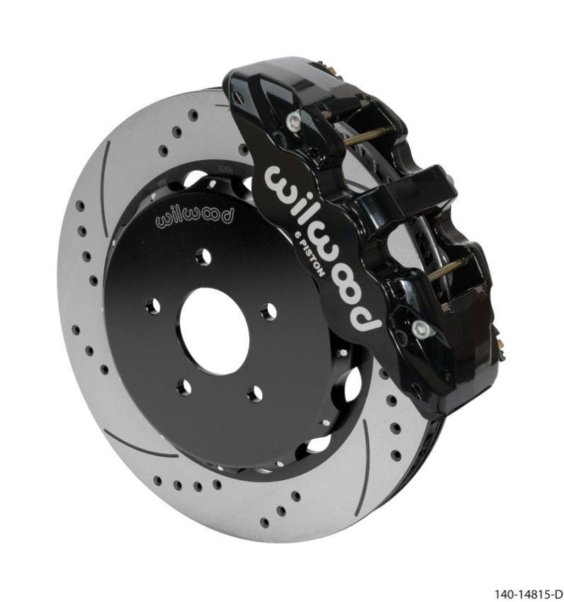 Wilwood 140-14815-D AERO6 Front Hat Kit 14.00 Drilled 03-09 Nissan 350Z w/Lines