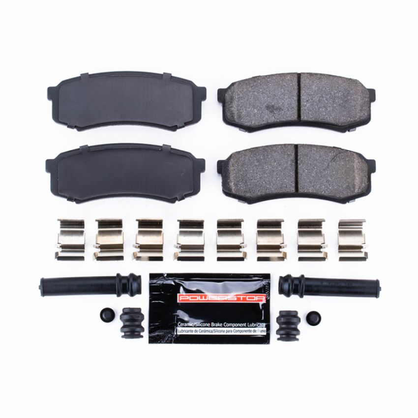 PowerStop Z23-606 PowerStop - Z23 Daily Driver Carbon-Fiber Ceramic Brake Pads with Hardware Kit