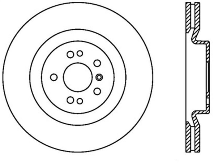 Stoptech 128.35091R Drilled Sport Brake Rotor