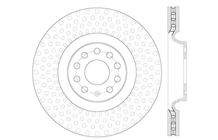 Stoptech 128.33144R Drilled Sport Brake Rotor