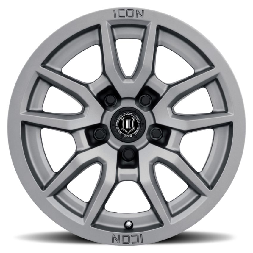 ICON 2617857345TT Vector 5 17x8.5 5x5 -6mm Offset 4.5in BS 71.5mm Bore Titanium Wheel