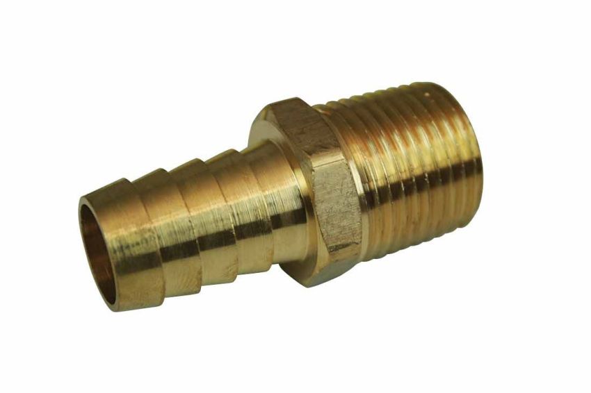 Moroso 22735 Straight Fitting - 1/2in NPT to 5/8in Barbed - Brass - Single