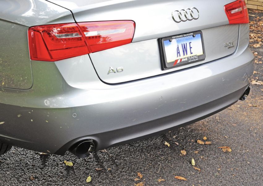 AWE Tuning 3015-33052 Audi C7 A6 3.0T Touring Edition Exhaust - Dual Outlet Diamond Black Tips