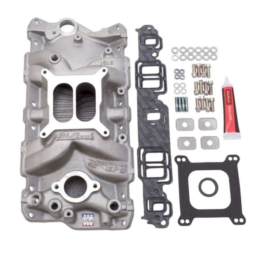 EDELBROCK EDE2040 SBC 2701 Intake Manifold & Installation Kit
