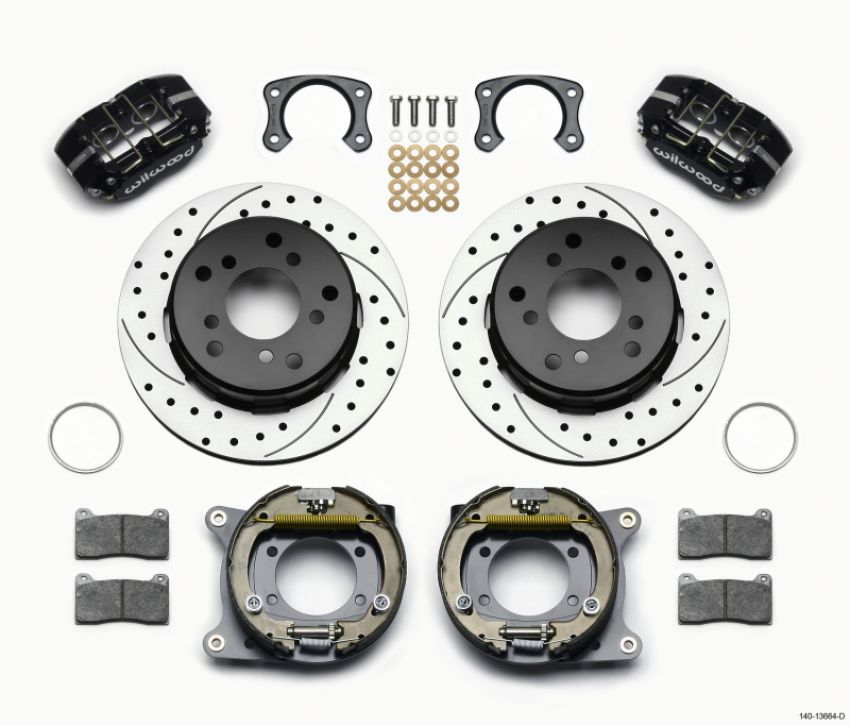 Wilwood 140-13664-D Dynapro Lug Mount P/S Park Brake Kit Drilled Big Ford New 2.38in Off Bronco 5 x 5.50