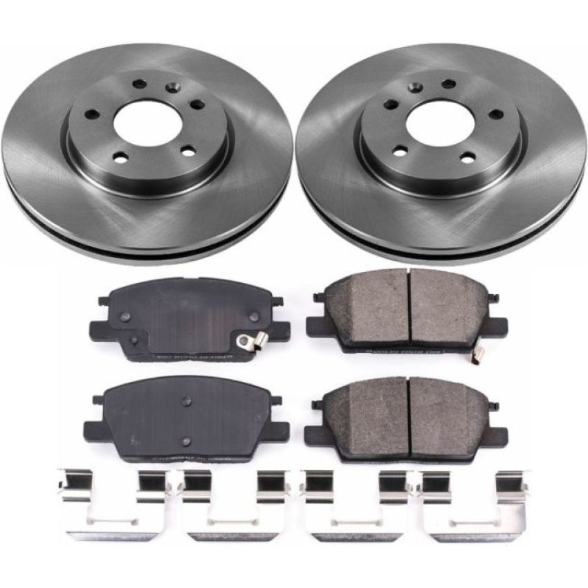 PowerStop KOE7400 OE Stock Replacement Low-Dust Ceramic Brake Pad and Rotor Kit