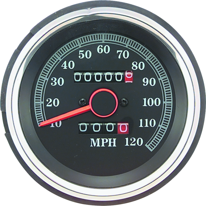 Bikers Choice 493980 L84-90XL 85-87 FXRS 87-90 FX Replacement Speedo Blk Face 120 Mph Repl H-D 67037-85A