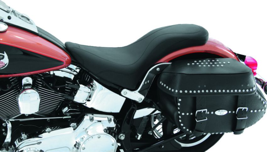 Mustang Motorcycle 76040 Mustang 00-15 Harley Softail Standard Rear Tire DayTripper 1PC Seat - Black