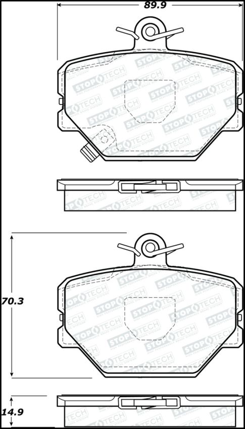 Stoptech 308.12520 Street Brake Pads