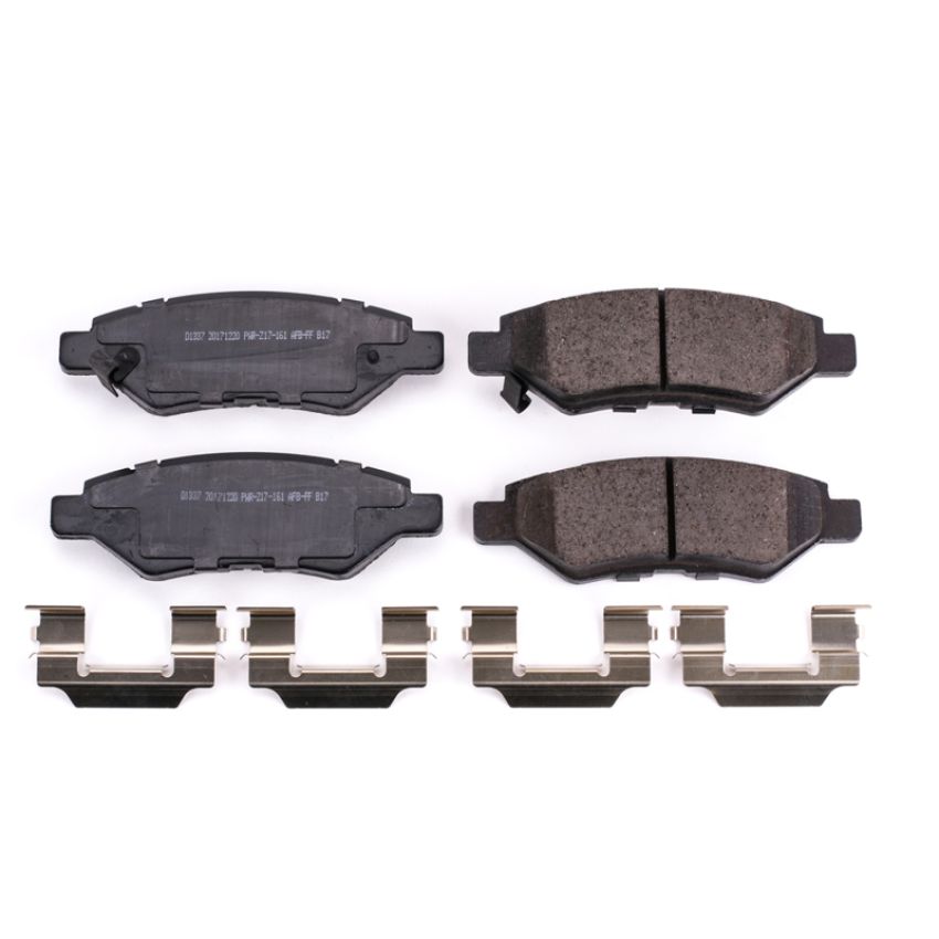 PowerStop 17-1337 PowerStop - Z17 Low-Dust Ceramic Brake Pads with Hardware