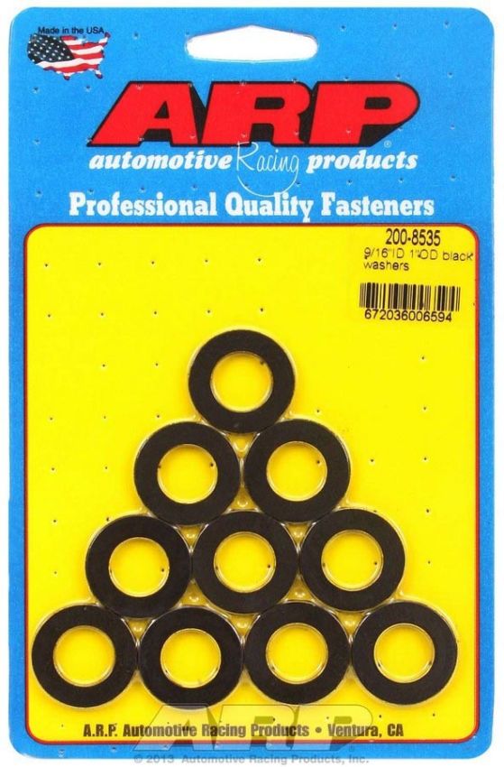 ARP ARP200-8535 Black Washers - 9/16 ID x 1 OD (10)