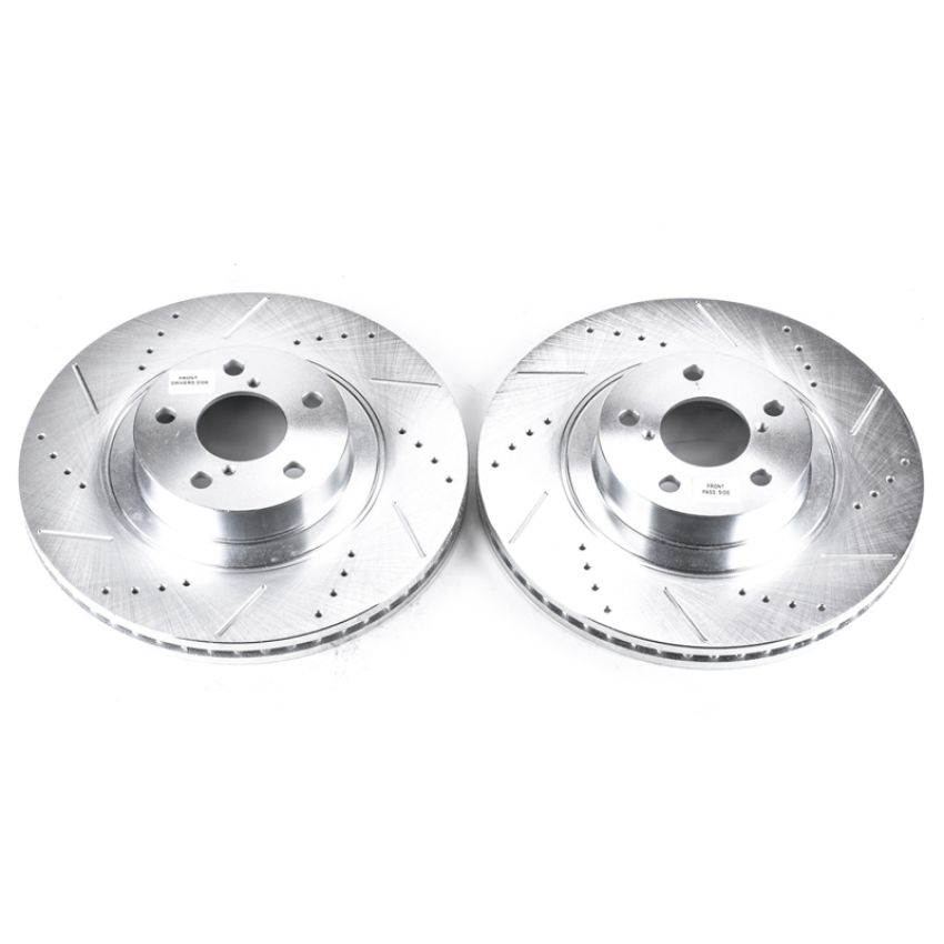 PowerStop JBR957XPR PowerStop Evolution Performance Drilled, Slotted & Plated Brake Rotor Pair