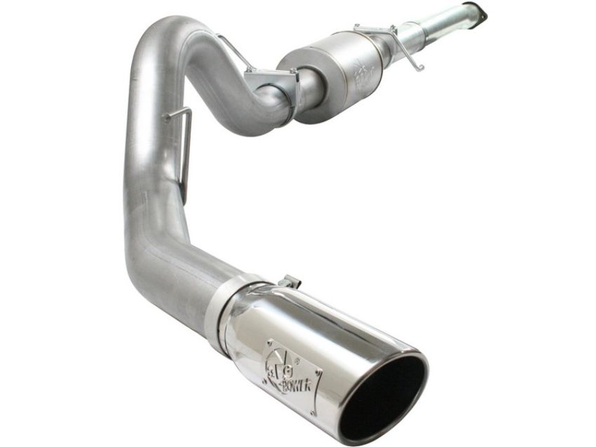 aFe Power 49-03041-P ATLAS 4 IN Aluminized Steel Cat-Back Exhaust System w/ Muffler & Polished Tip