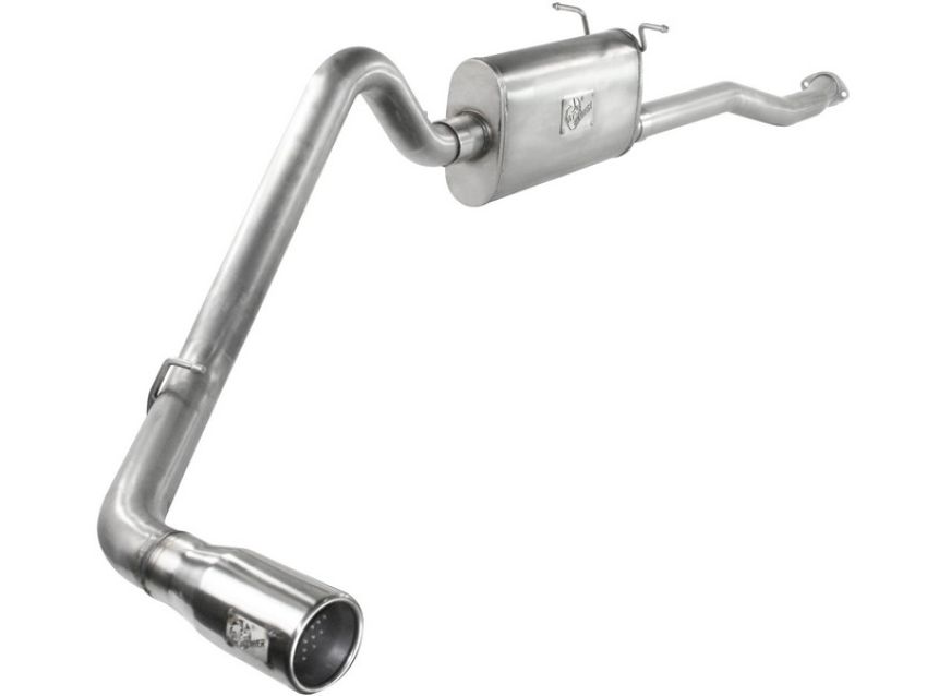 aFe Power 49-03042-1 ATLAS 2-1/2 IN Aluminized Steel Cat-Back Exhaust System w/ Muffler & Polish Tip