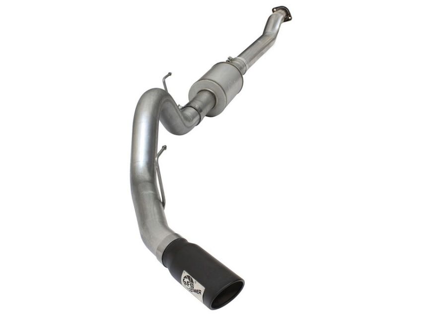 aFe Power 49-03069-B ATLAS 4 IN Aluminized Steel Cat-Back Exhaust System w/ Muffler & Black Tip