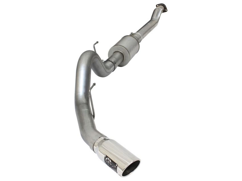 aFe Power 49-03069-P ATLAS 4 IN Aluminized Steel Cat-Back Exhaust System w/ Muffler & Polished Tip