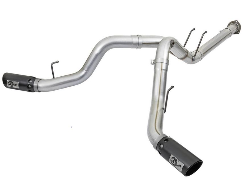 aFe Power 49-03092-B ATLAS 4 IN Aluminized Steel DPF-Back Exhaust System w/Black Tip