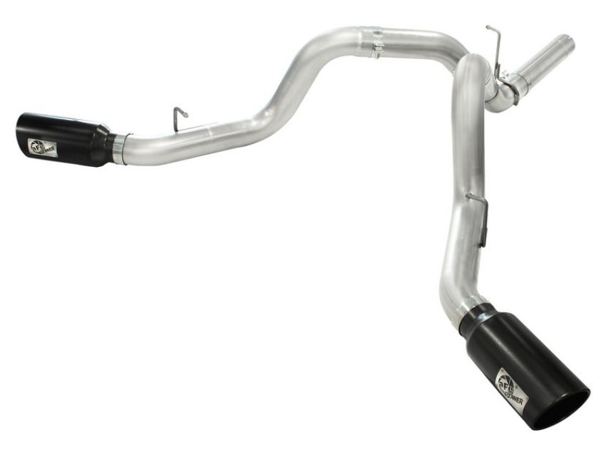 aFe Power 49-04043-B ATLAS 4 IN Aluminized Steel DPF-Back Exhaust System w/Black Tip