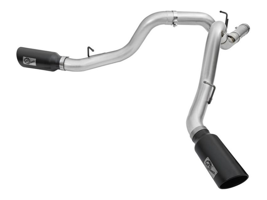 aFe Power 49-04080-B ATLAS 4 IN Aluminized Steel DPF-Back Exhaust System w/Black Tip