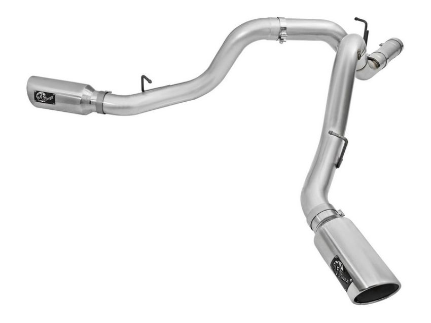 aFe Power 49-04080-P ATLAS 4 IN Aluminized Steel DPF-Back Exhaust System w/Polished Tip